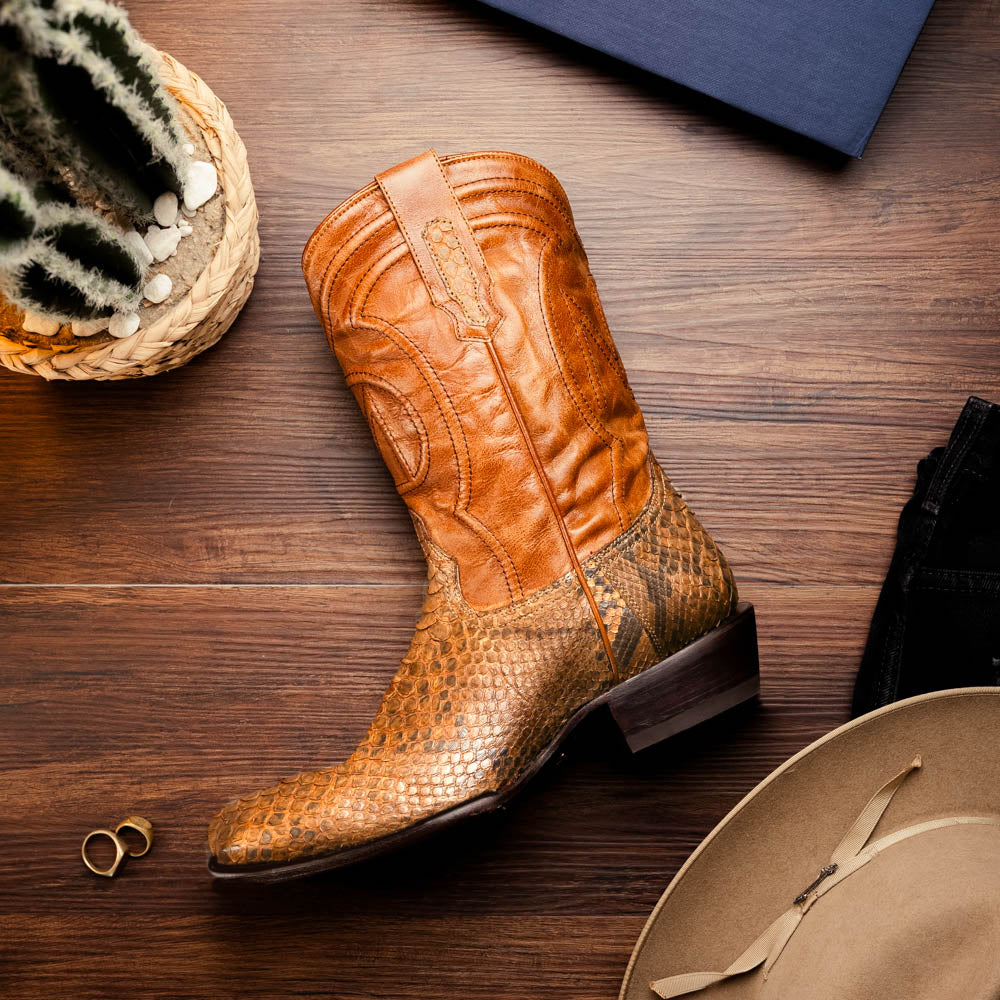 Marco Di Milano Kansas Cognac Round Toe Cowboy Boots - Image 8