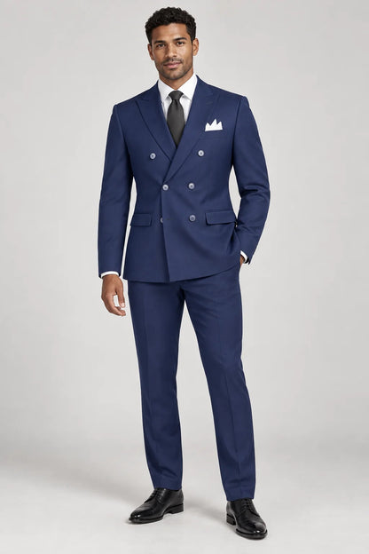 Men's Navy Double Breasted Suit