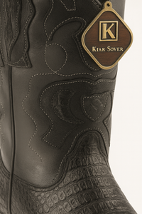 King Exotic Men's Caiman Belly Snip Toe Boots