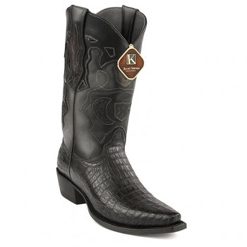 King Exotic Men's Caiman Belly Snip Toe Boots - Image 37