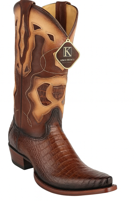 King Exotic Men's Caiman Belly Snip Toe Boots