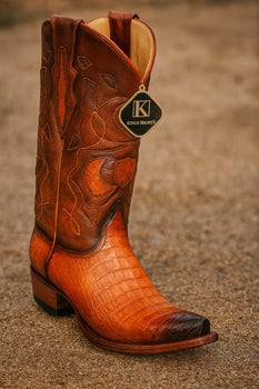 King Exotic Men's Caiman Belly Snip Toe Boots - Image 15