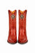 Men's King Exotic Snip Toe Pull Up Leather Boots Handmade Cognac