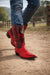 Men's King Exotic Boots Teju Lizard 3x Toe Red (495vf0712)