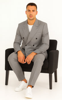 kingsman harry light grey Double Breasted suit - Image 4