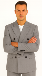 kingsman harry light grey Double Breasted suit