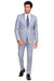 Men'S Slim Fit Suit - Fitted Suit - Skinny Suit Men'S Silver Grey Ticket Pocket 2 Button Cheap Priced Business Suits