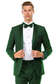 Hunter Green Slim Fit Men's Tuxedo - Two Button for Wedding & Prom 2026