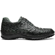 Marco Di Milano Kratos Men's Green Shoes Exotic Caiman Crocodile Sneakers