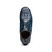 Marco Di Milano Kratos Men's Blue Jean Shoes Exotic Caiman Crocodile Sneakers