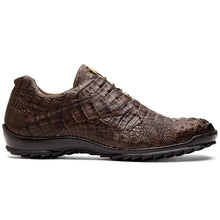 Marco Di Milano Kratos Men's  Brown Shoes Exotic Caiman Crocodile Sneakers