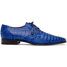 Marco Di Milano Lacio Electric Blue Caiman Crocodile Derby