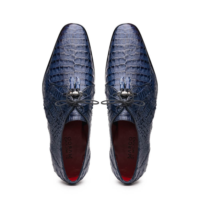 Marco Di Milano Lacio Caiman Crocodile Derby Navy