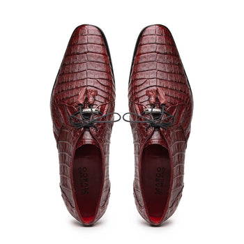 Marco Di Milano Lacio Caiman Crocodile Derby Wine