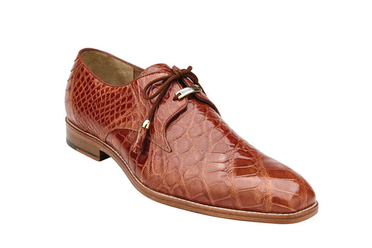 Belvedere Shoes Lago — Cognac Italian Leather Dress Shoes