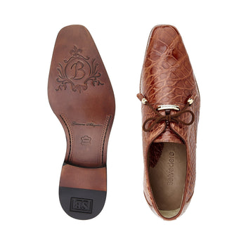 Belvedere Lago Cognac Alligator Luxury Loafer