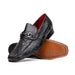 Marco Di Milano Landro Shoes Black Exotic Crocodile Horsebit Loafers