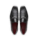 Marco Di Milano Landro Shoes Black Exotic Crocodile Horsebit Loafers