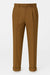 Mens Pleated Dress Pants Chocolate Brown Wide Leg Slacks Pleated Baggy Dress Trousers Unhemmed Unfinished Bottom