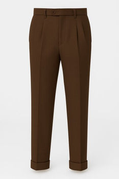 Mens Pleated Dress Pants Chocolate Brown Wide Leg Slacks Pleated Baggy MensUSA Mens Pleated Dress Pants Chocolate Brown Wide Leg Slacks Pleated Baggy MensUSA