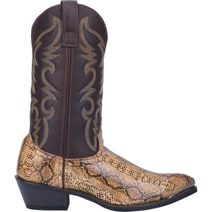 Laredo Men's Monty Snake Print Leather J-Toe Boots