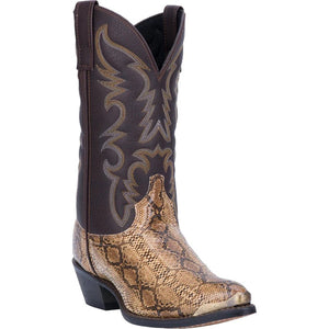 Laredo Men's Monty Snake Print Leather J-Toe Boots