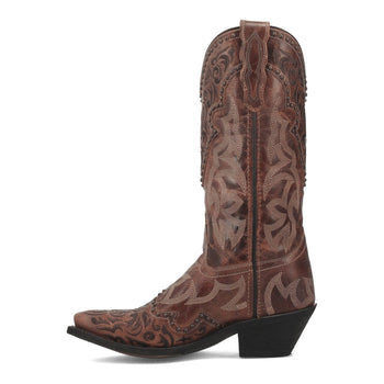 Laredo Women's Braylynn Snip Toe Leather Boots - Brown 52410 - Image 4