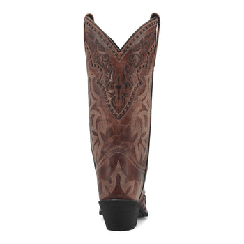 Laredo Women's Braylynn Snip Toe Leather Boots - Brown 52410 - Image 5
