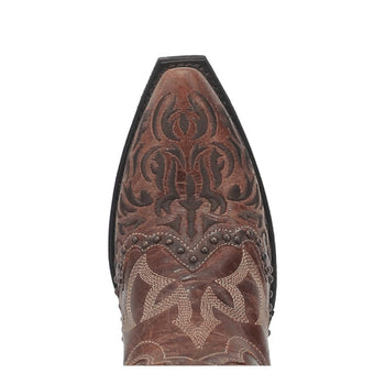 Laredo Women's Braylynn Snip Toe Leather Boots - Brown 52410 - Image 7