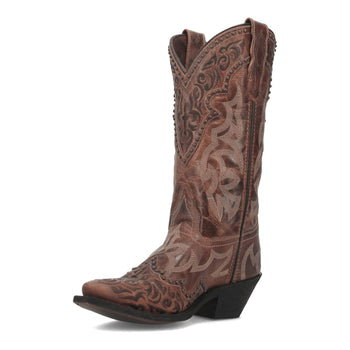 Laredo Women's Braylynn Snip Toe Leather Boots - Brown 52410 - Image 9