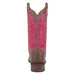 Laredo Women's Faye Broad Square Toe Leather Boots - Brown / Pink 3117