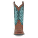 Laredo Women's Faye Broad Square Toe Leather Boots - Brown / Turquoise 3116