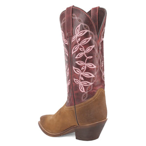 Laredo Women's Kama Snip Toe Leather Boots – Honey and Red Flair