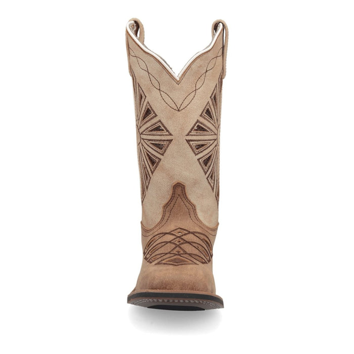 Laredo Women's Kite Days Broad Square Toe Leather Boots - Brown / Bone 5821