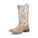 Laredo Women's Lydia Broad Square Toe Leather Boots - Sand 5603