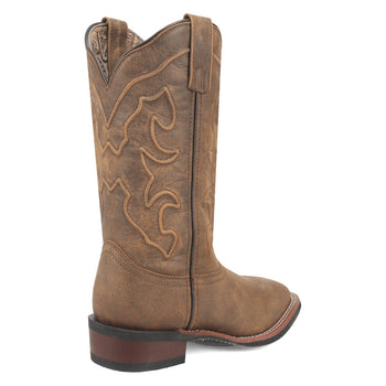 Laredo Women's Megan Broad Square Toe Leather Boots – Tan 3119 - Image 2