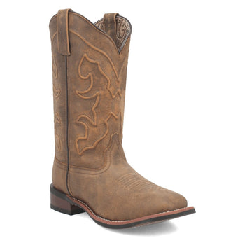 Laredo Women's Megan Broad Square Toe Leather Boots – Tan 3119
