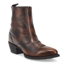 Laredo Men's Fletcher Leather Round Toe Boots with Zipper - Tan