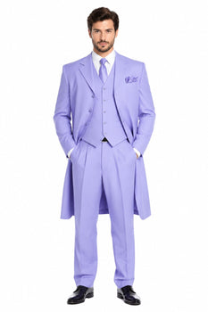 Mens Lavender Zoot Suit Long Jacket 3 Piece