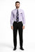 Lavender Pin Collar Dress Shirt With Collar Bar
