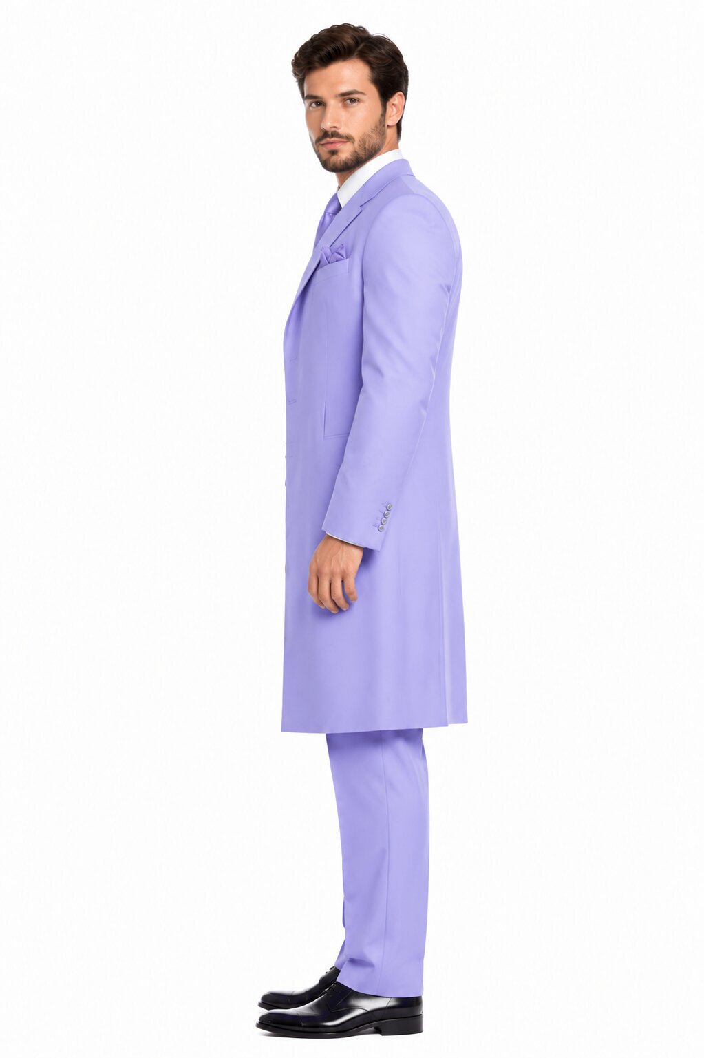 Mens Lavender Zoot Suit Long Jacket 3 Piece