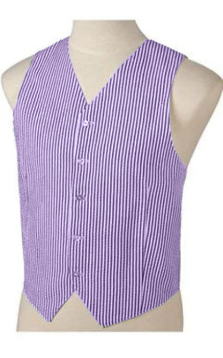 Men's Dark Navy Blue and White Stripe ~ Pinstripe Seersucker Sear sucker suit Vest Set - Image 6