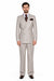 Suits With Baggy Pleated Pants - Wide Leg Pants 100% Wool - Classic Fit in Light Brown Color by Rossiman