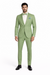 Light Green Tuxedo Suit for Men – Satin Lapel Wedding and Prom Suit in Color Sage Green Tuxedo