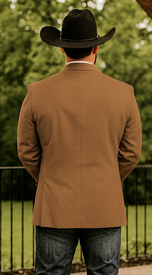 Light Tan Western Blazer - Sand Color - Image 32