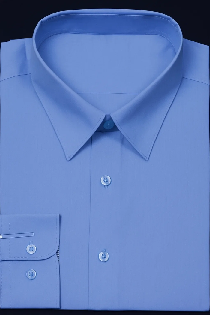 Affordable Clearance Cheap Mens Dress Shirt Sale Online Trendy - Slim Fit - Light Blue Color Men's Dress Shirt