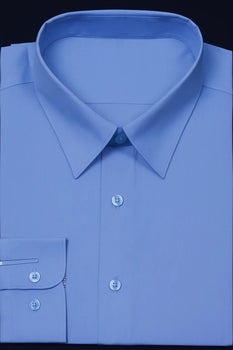 Affordable Clearance Cheap Mens Dress Shirt Sale Online Trendy - Slim Fit - Light Blue Color Men's Dress Shirt