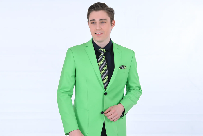 Mens Fitted Premium lime mint Green Blazer Cheap Priced Unique Fashion Designer Mens Dress blazers Sale - Image 2
