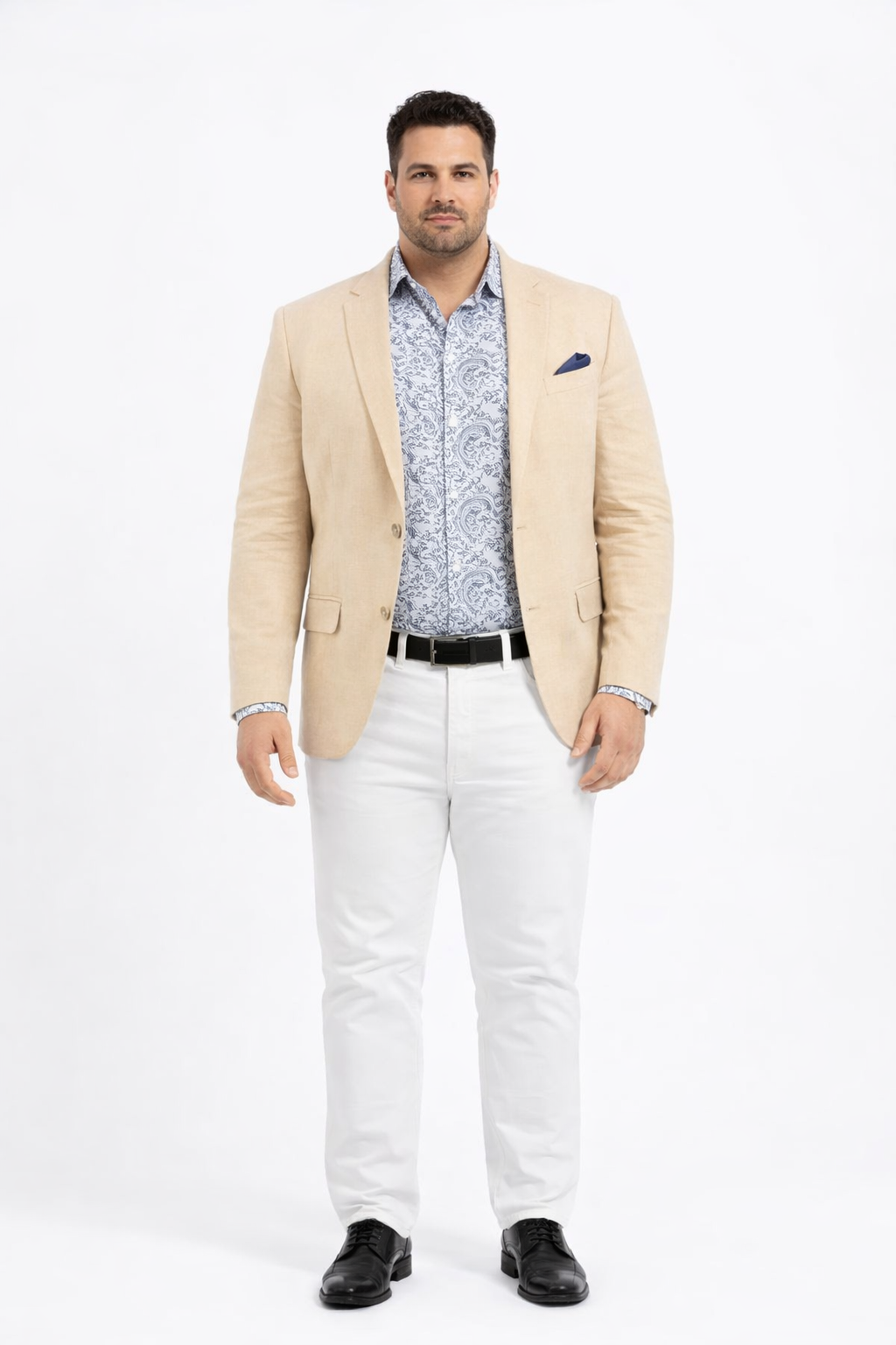 Linen Blazer - Champagne Linen Sportcoat - Image 6