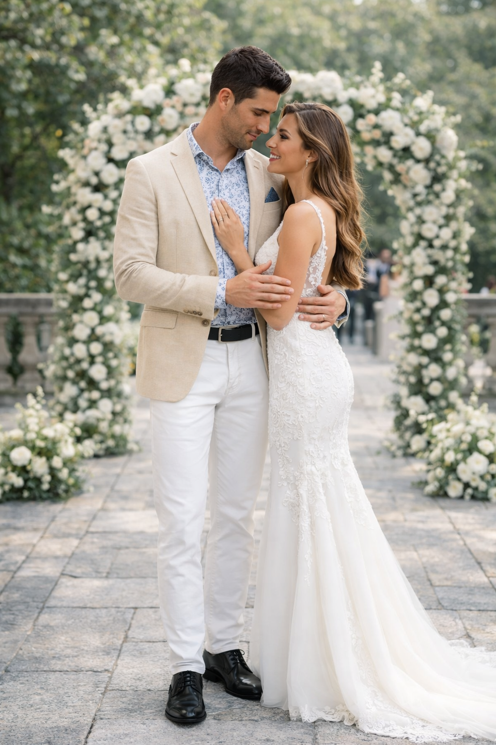 Linen Blazer - Champagne Linen Sportcoat - Image 8
